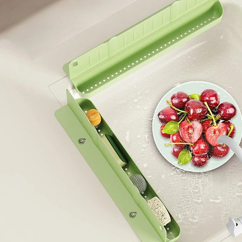 2 in 1 Kitchen Sink Splash Protector with Draining Rack
