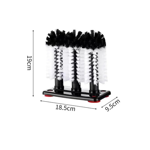 3pcs Brush Head Set Water Brush Glass Cup Washer